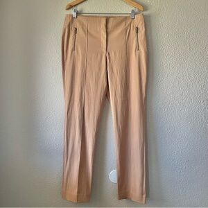 Chico’s Black Label Pleated Trouser Pants Women’s M (10) Tan Slacks Office Work